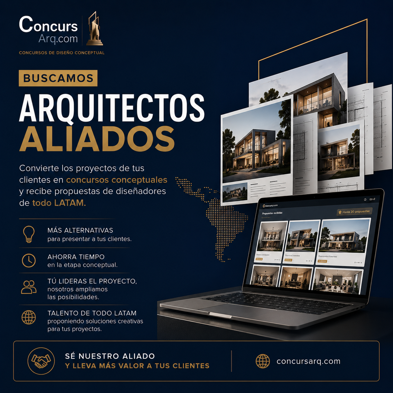Convierte los proyectos de tus clientes en concursos de diseño conceptual